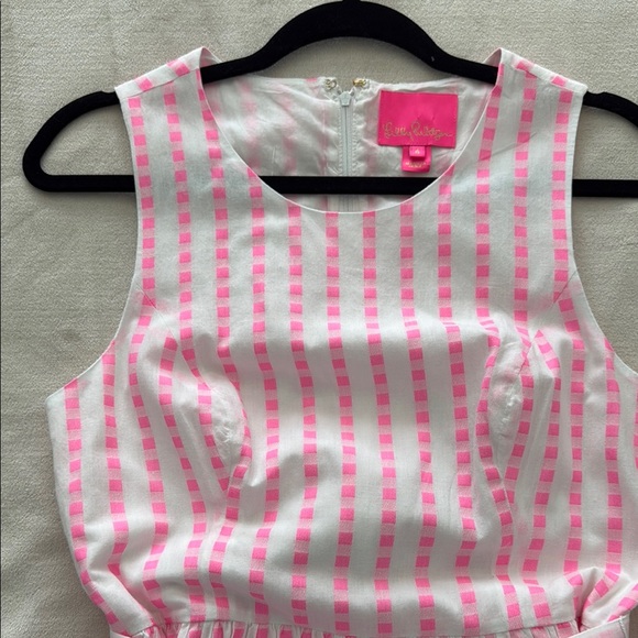 Lilly Pulitzer Pink & White Striped Sleeveless Dress - Picture 2 of 7